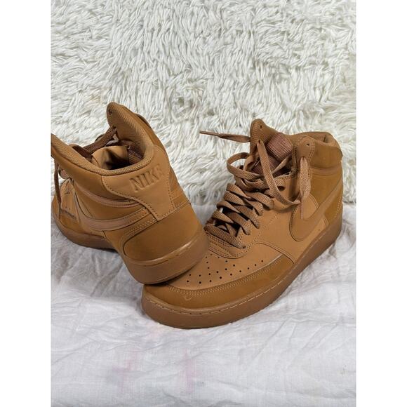 Nike Court Vision Mid Flax Twine Sneakers Shoes CD5466-200 Mens Size 10.5 - Picture 1 of 9